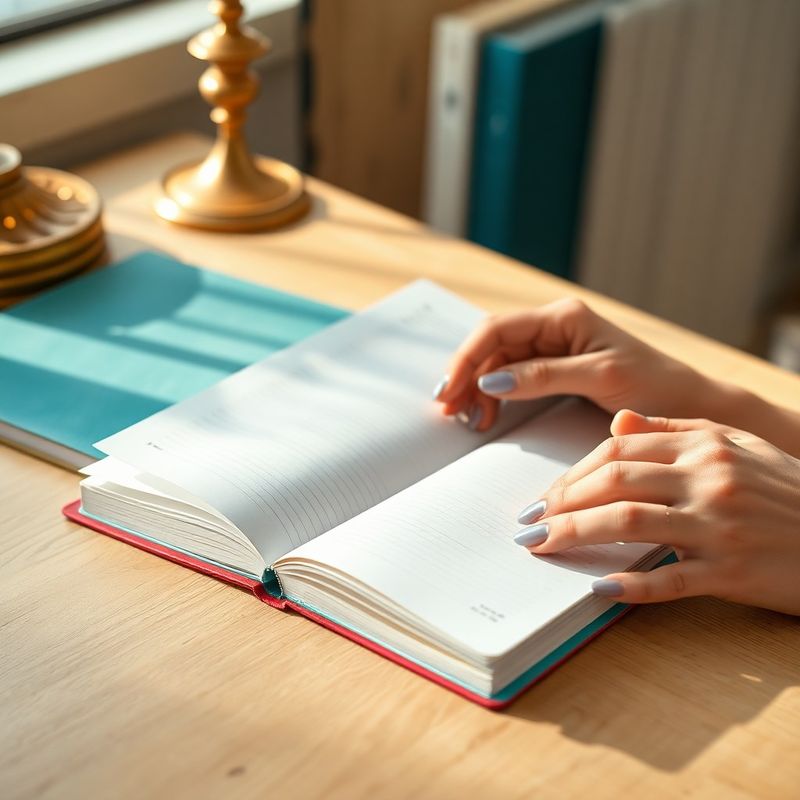Ruce prochází stránky finančního plánovacího notebooku